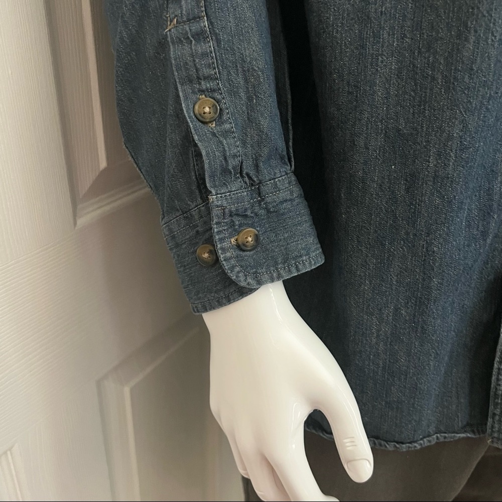 Dickies Dirty Denim Long Sleeve Button Down Work Shirt SIze XL - Picture 5 of 16